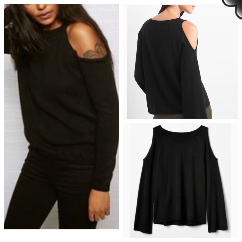 GAP A-Line cold shoulder Merino Wool pullover
